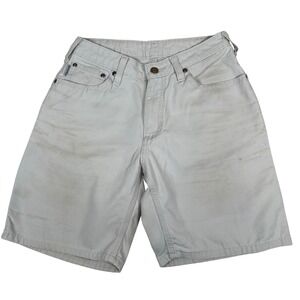 Carhartt Women's Cargo Shorts Beige Canvas Workwear